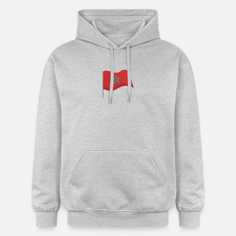 Drapeau du Maroc - Sweat à capuche Softstyle® Gildan Unisexe - gris clair chiné