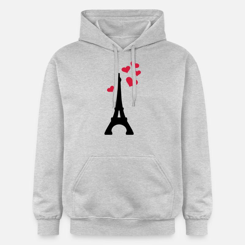 Tour Eiffel Paris - Sweat à capuche Softstyle® Gildan Unisexe - gris clair chiné