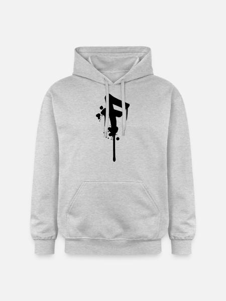 F graffiti drops Farbklex spray - Gildan Unisex Softstyle® Midweight Hoodie - light heather grey