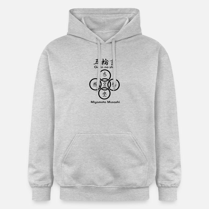 Fünf Kreise oder Ringe - Gildan Unisex Softstyle® Midweight Hoodie - Hellgrau meliert