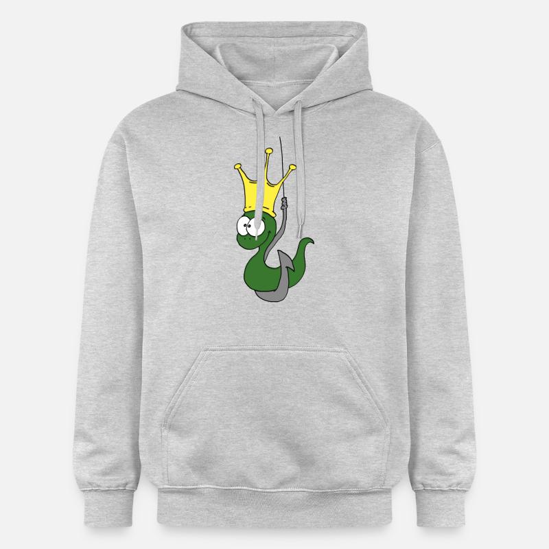 Le roi de la pêche - Sweat à capuche Softstyle® Gildan Unisexe - gris clair chiné