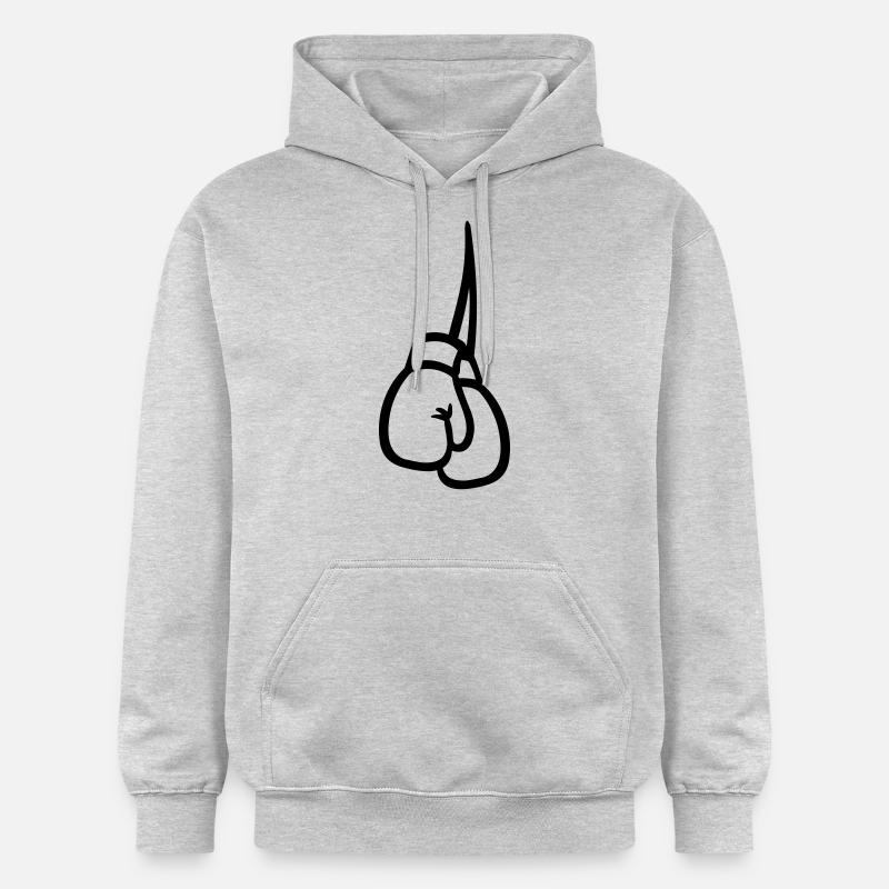 Boxe Gant - Sweat à capuche Softstyle® Gildan Unisexe - gris clair chiné