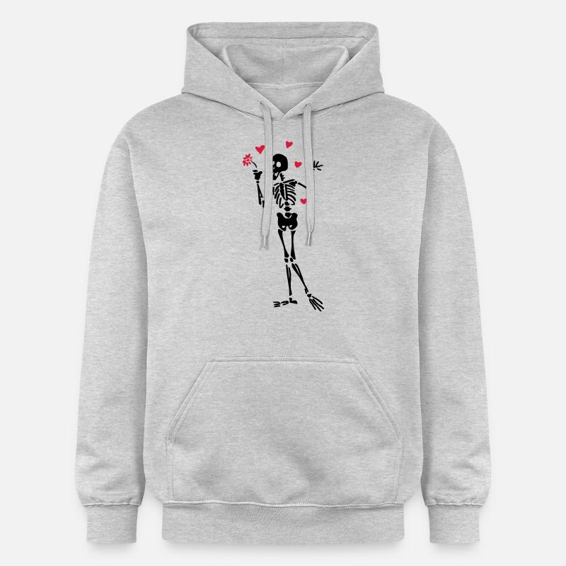 Courting Squelette - Sweat à capuche Softstyle® Gildan Unisexe - gris clair chiné