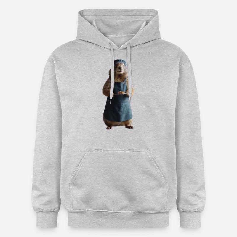 Mamotte cuisinier - Sweat à capuche Softstyle® Gildan Unisexe - gris clair chiné