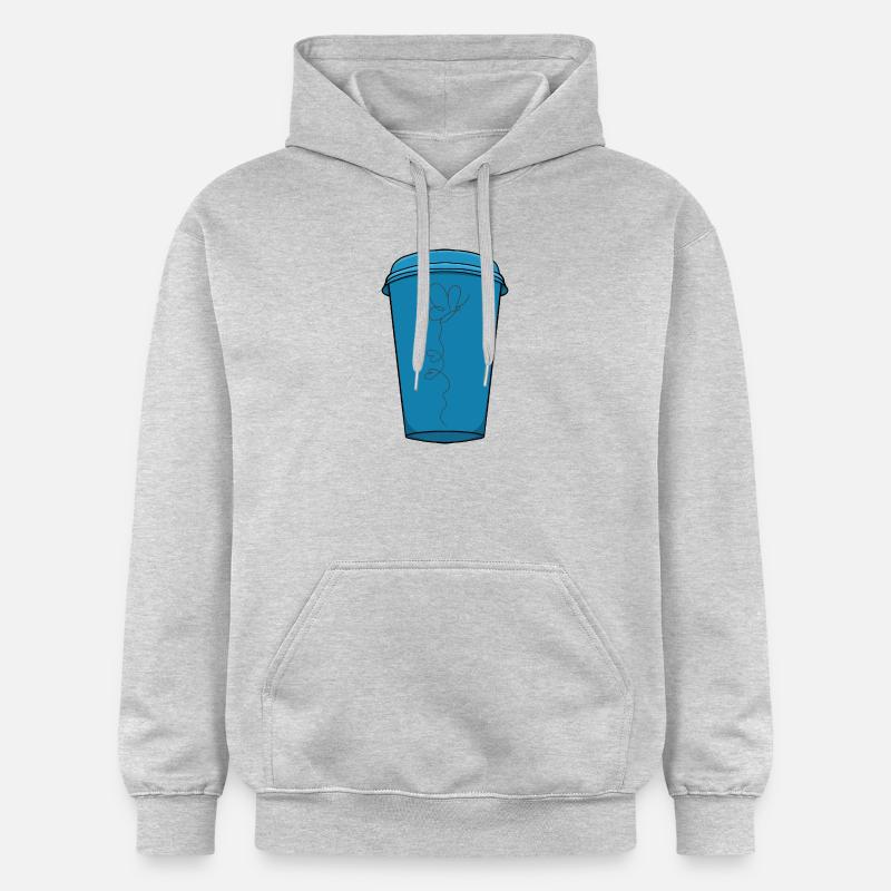 Une boisson pour les amoureux - Sweat à capuche Softstyle® Gildan Unisexe - gris clair chiné