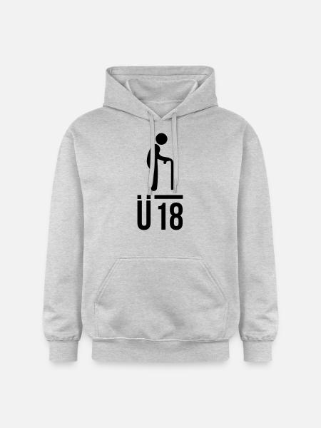 Ü18 - Gildan Unisex Softstyle® Midweight Hoodie - Hellgrau meliert