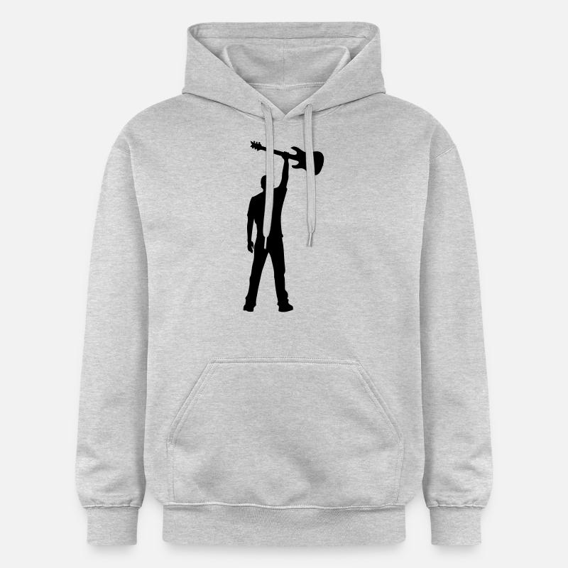 guitar power - Sweat à capuche Softstyle® Gildan Unisexe - gris clair chiné