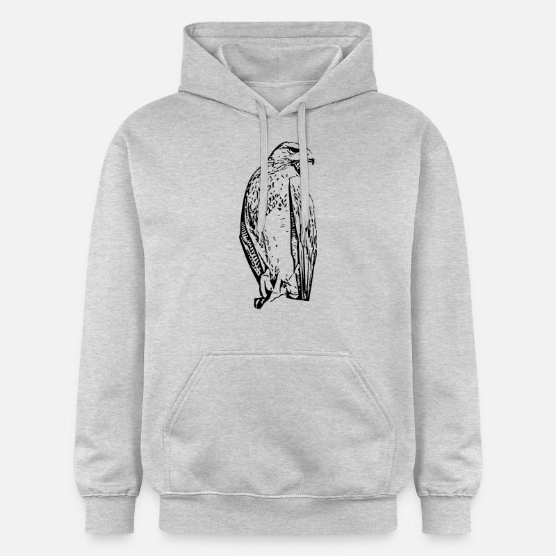 Faucons Oiseaux Oiseaux - Sweat à capuche Softstyle® Gildan Unisexe - gris clair chiné