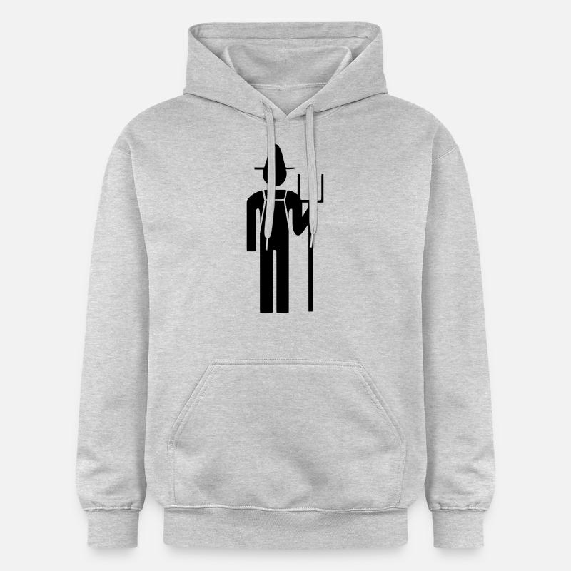 Paysan (vectoriel) - Sweat à capuche Softstyle® Gildan Unisexe - gris clair chiné