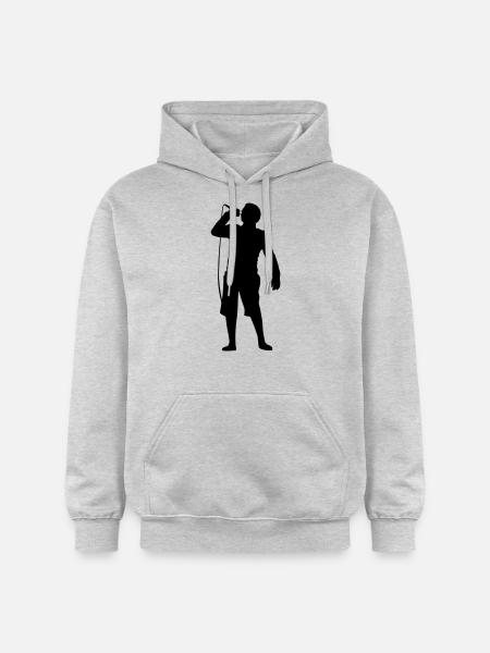Mann Mikro - Gildan Unisex Softstyle® Midweight Hoodie - Hellgrau meliert
