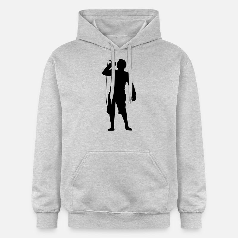 Mann Mikro - Gildan Unisex Softstyle® Midweight Hoodie - Hellgrau meliert