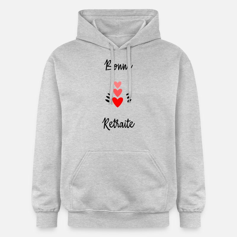 RETRAITE. BONNE RETRAITE. JOYEUSE RETRAITE - Sweat à capuche Softstyle® Gildan Unisexe - gris clair chiné