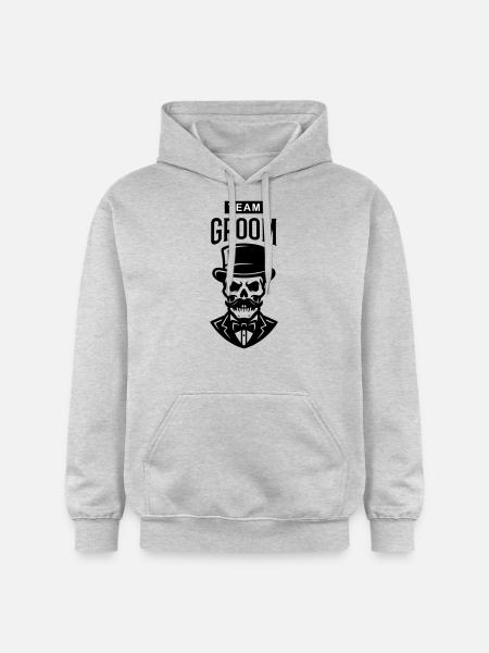 Team Groom Skeleton - Sweat à capuche Softstyle® Gildan Unisexe - gris clair chiné