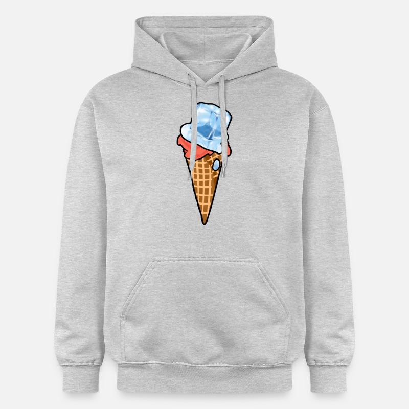 cône de glace - Sweat à capuche Softstyle® Gildan Unisexe - gris clair chiné