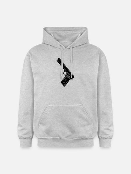 Military Pistol 38 Colt - Gildan Unisex Softstyle® Midweight Hoodie - light heather grey