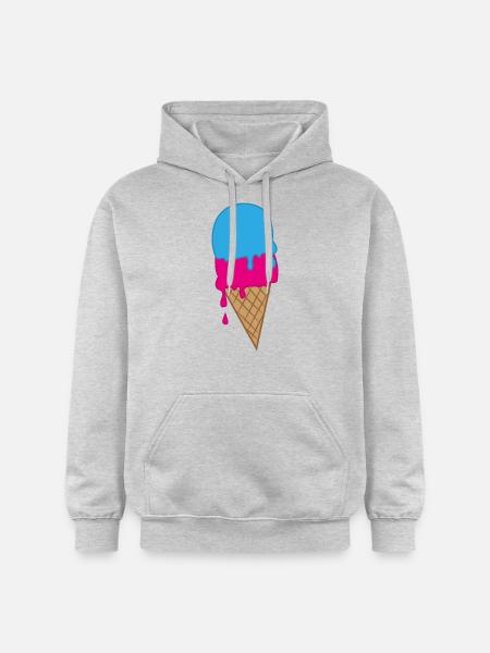 ice-cream - Sweat à capuche Softstyle® Gildan Unisexe - gris clair chiné