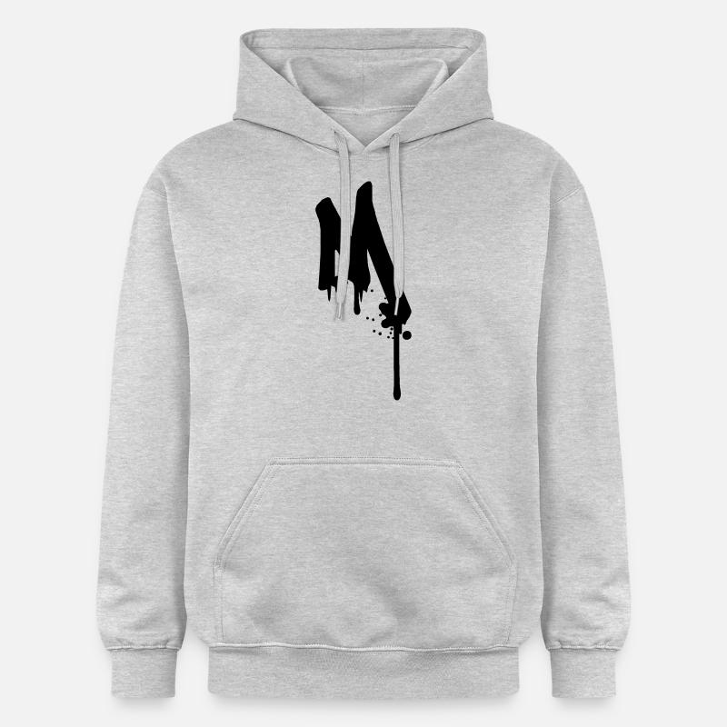 M graffiti drops Farbklex spray - Gildan Unisex Softstyle® Midweight Hoodie - light heather grey