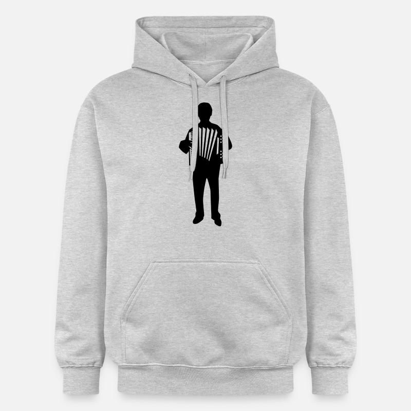 Accordéon - Sweat à capuche Softstyle® Gildan Unisexe - gris clair chiné