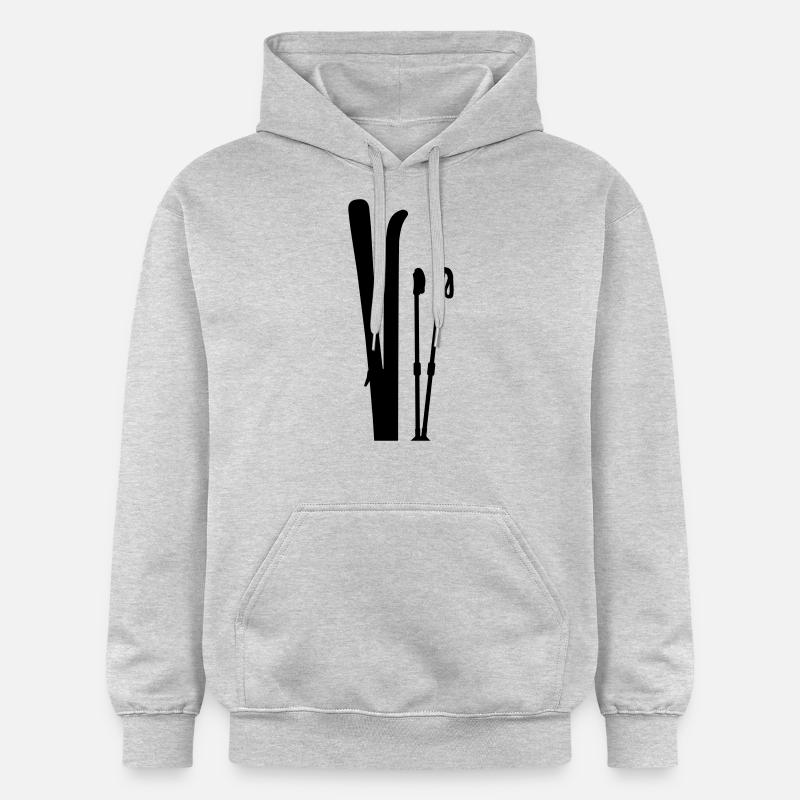 Ski - Sweat à capuche Softstyle® Gildan Unisexe - gris clair chiné