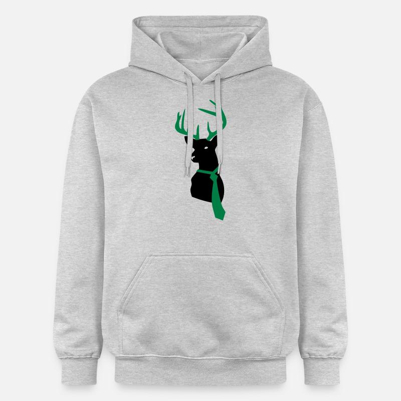 Cerfs avec cravate - Sweat à capuche Softstyle® Gildan Unisexe - gris clair chiné