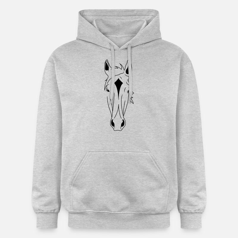 tête de cheval - Sweat à capuche Softstyle® Gildan Unisexe - gris clair chiné