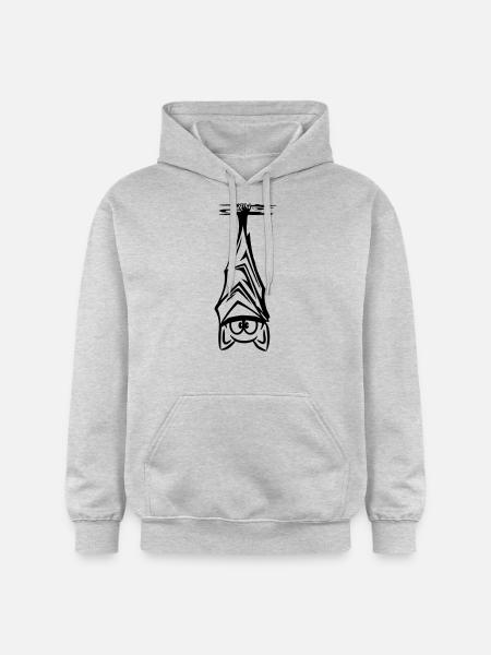 Fledermaus hängend - Gildan Unisex Softstyle® Midweight Hoodie - Hellgrau meliert