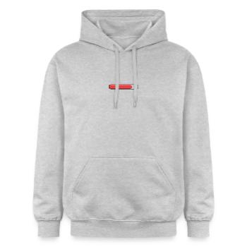 Durchschnittliche Tonnage Rot (drei Viertel) - Gildan Unisex Softstyle® Midweight Hoodie - Hellgrau meliert - Vorne - Liana (172cm) & Jaron (178cm)