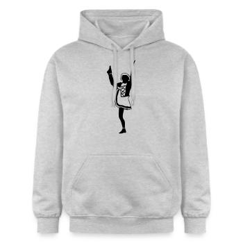 Funkenmarie - Gildan Unisex Softstyle® Midweight Hoodie - Hellgrau meliert - Vorne - Liana (172cm) & Jaron (178cm)
