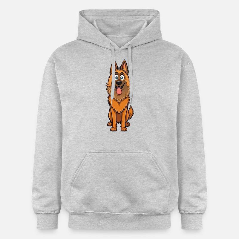 Expression intense d’un Tervuren belge - Sweat à capuche Softstyle® Gildan Unisexe - gris clair chiné