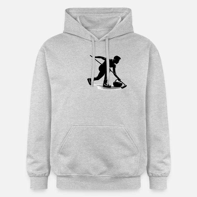 Contour du curling - Sweat à capuche Softstyle® Gildan Unisexe - gris clair chiné