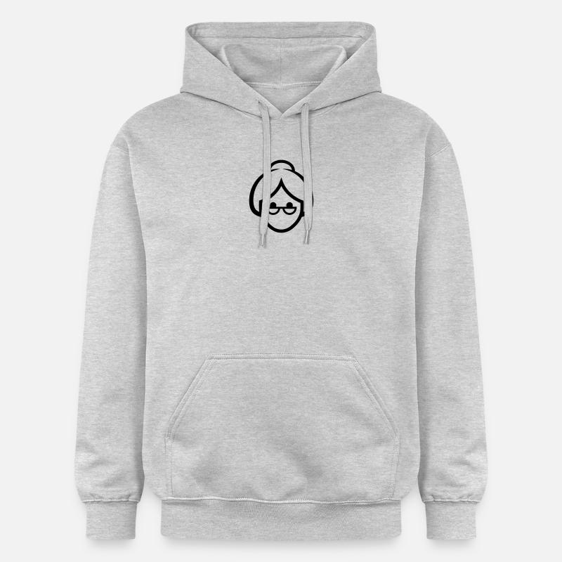 Visage d une grand-mère - Sweat à capuche Softstyle® Gildan Unisexe - gris clair chiné