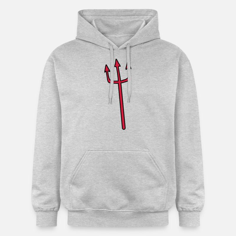 Diable Trident arme autopiqueur - Sweat à capuche Softstyle® Gildan Unisexe - gris clair chiné