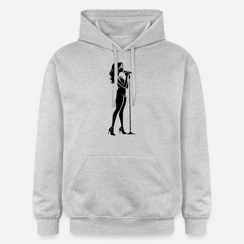 Chanteuse Superstar - Idol Design - Sweat à capuche Softstyle® Gildan Unisexe - gris clair chiné