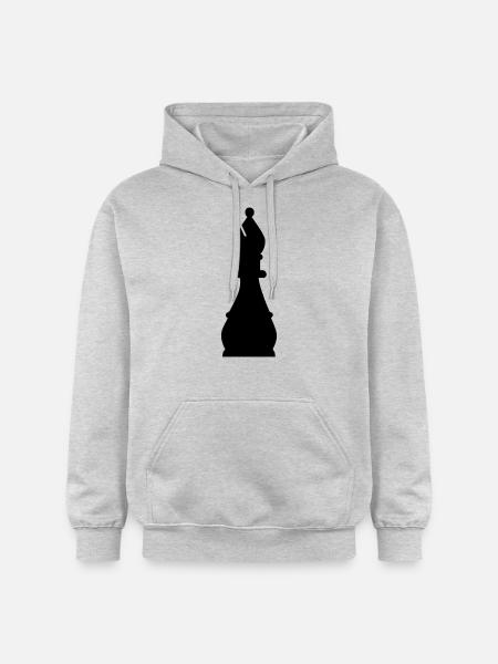 Schach Läufer - Gildan Unisex Softstyle® Midweight Hoodie - Hellgrau meliert
