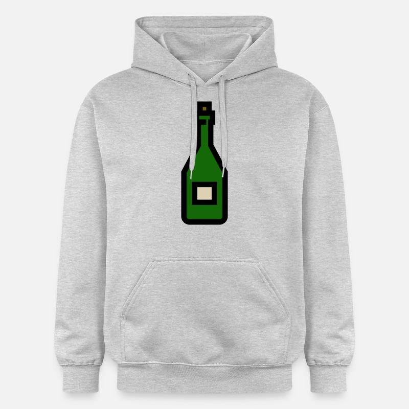 Bouteille de vin, bouteille de - Sweat à capuche Softstyle® Gildan Unisexe - gris clair chiné