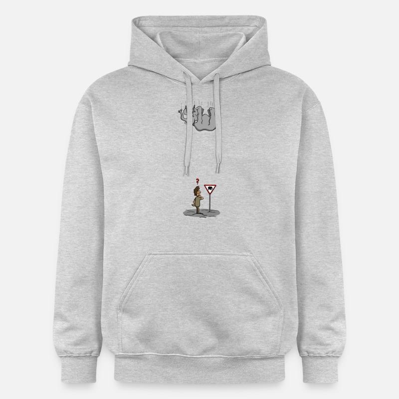 Attention éléphant! - Sweat à capuche Softstyle® Gildan Unisexe - gris clair chiné