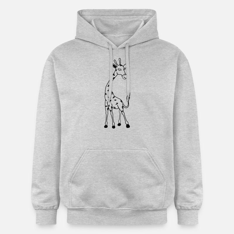 Girafe 01 - Sweat à capuche Softstyle® Gildan Unisexe - gris clair chiné