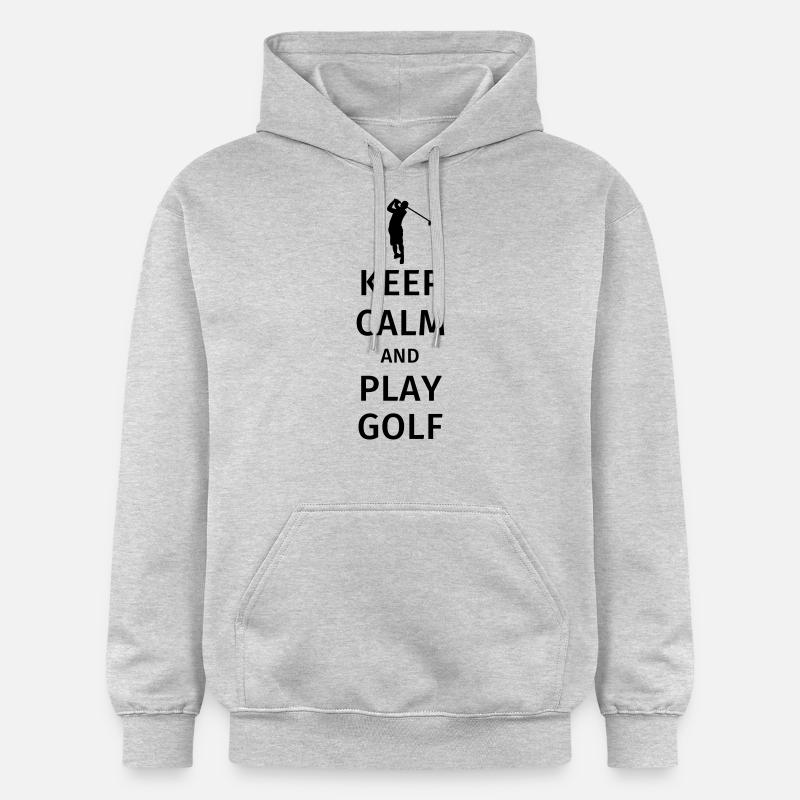 Keep Calm and Play Golf - Sweat à capuche Softstyle® Gildan Unisexe - gris clair chiné