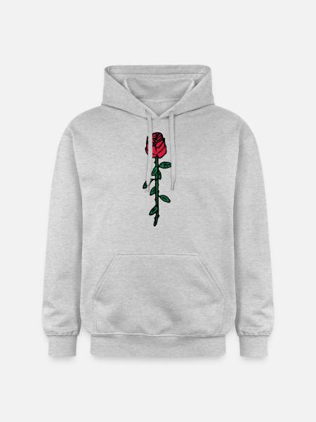 Rose - Gildan Unisex Softstyle® Midweight Hoodie - Hellgrau meliert