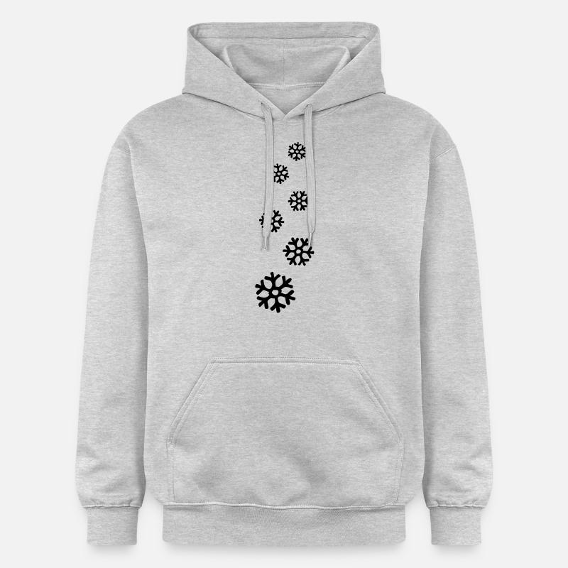 schneeflocken_r1 - Sweat à capuche Softstyle® Gildan Unisexe - gris clair chiné