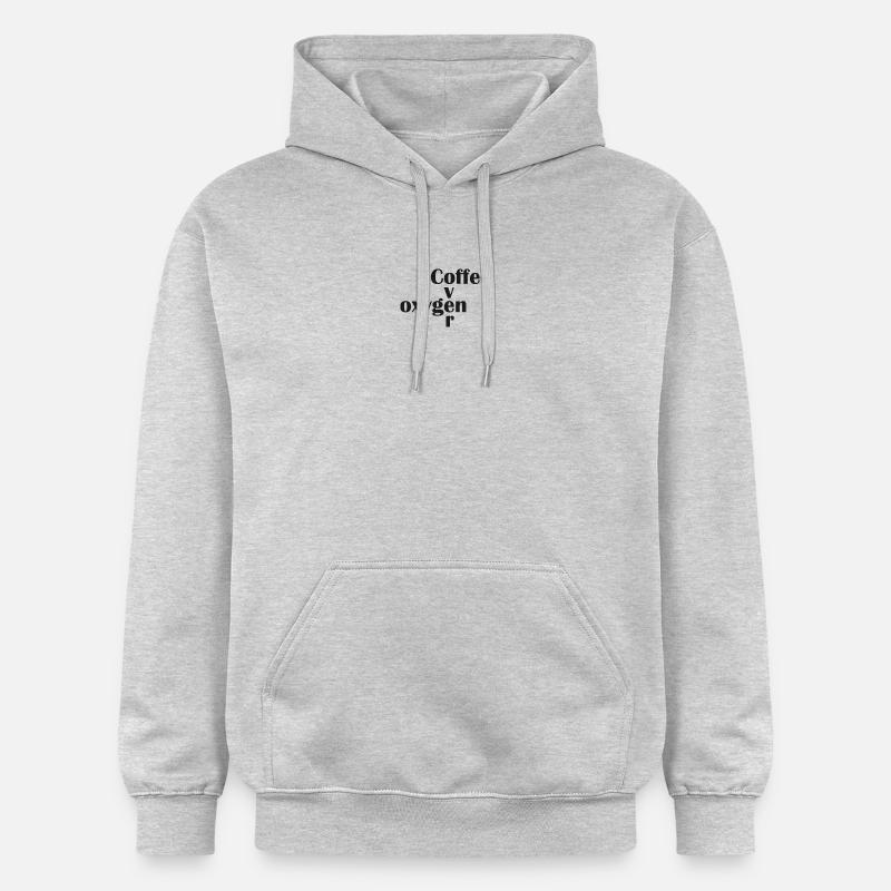 Le café sur l’oxygène - Sweat à capuche Softstyle® Gildan Unisexe - gris clair chiné