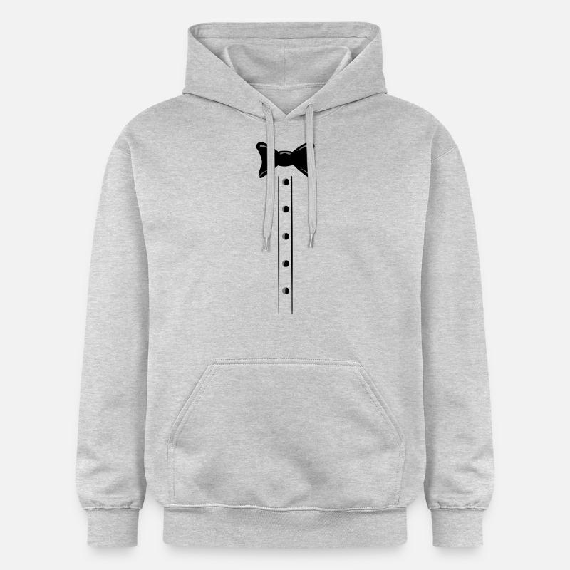 Costume d'affaires avec cravate - Sweat à capuche Softstyle® Gildan Unisexe - gris clair chiné