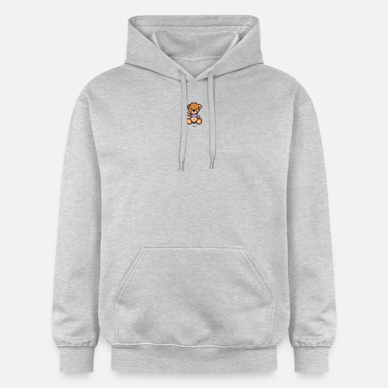 Pixel MiniBear Cuba - Sweat à capuche Softstyle® Gildan Unisexe - gris clair chiné