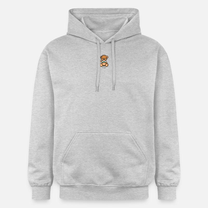 Pixel MiniBear Bulgaria - Sweat à capuche Softstyle® Gildan Unisexe - gris clair chiné