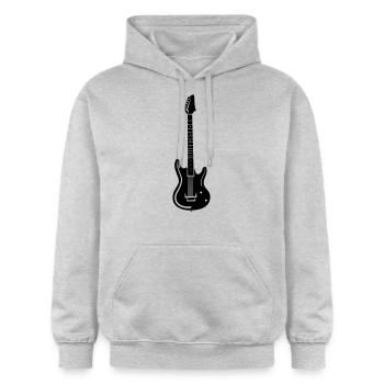 E-Gitarre - Gildan Unisex Softstyle® Midweight Hoodie - Hellgrau meliert - Vorne - Liana (172cm) & Jaron (178cm)