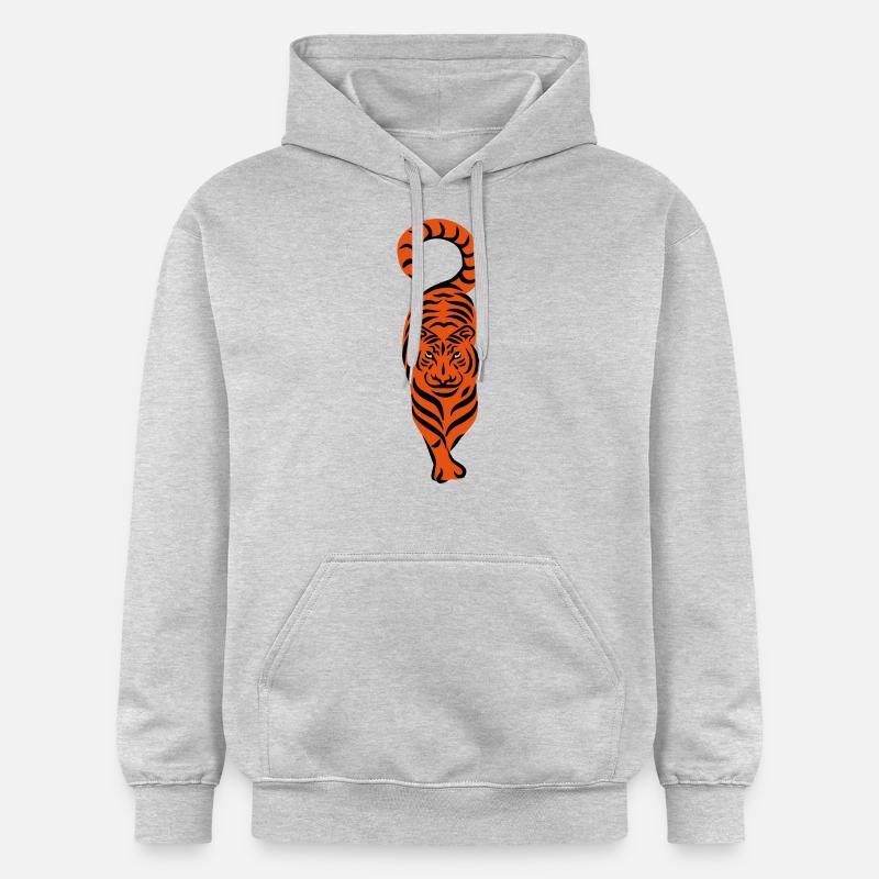 Tigre - Sweat à capuche Softstyle® Gildan Unisexe - gris clair chiné