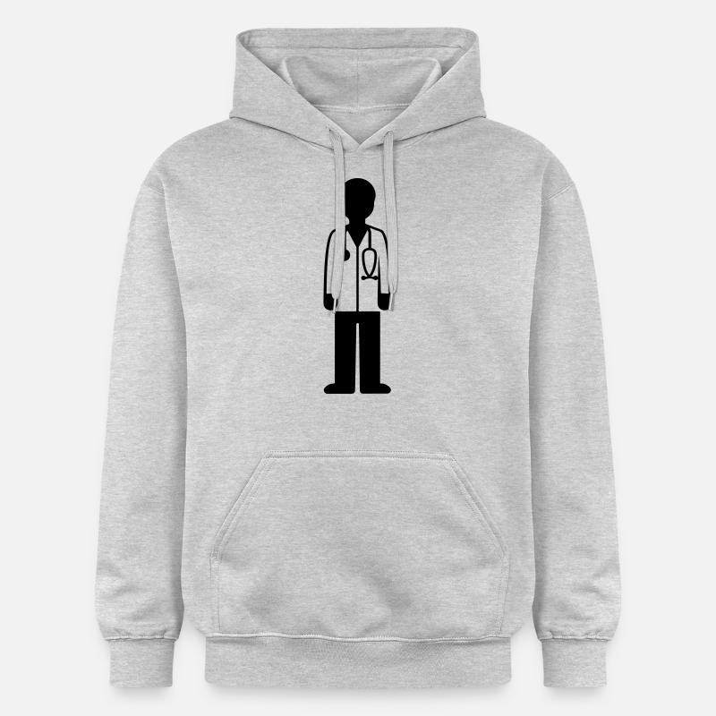 Docteur Docteur - Sweat à capuche Softstyle® Gildan Unisexe - gris clair chiné