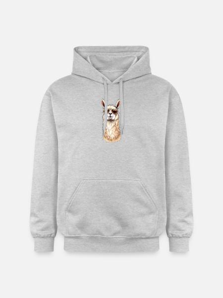 Cooles Alpaka - Gildan Unisex Softstyle® Midweight Hoodie - Hellgrau meliert