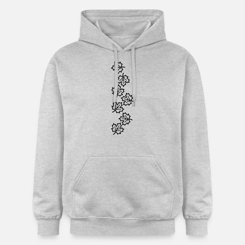 Feuille d’érable feuilles d’automne icône - Sweat à capuche Softstyle® Gildan Unisexe - gris clair chiné