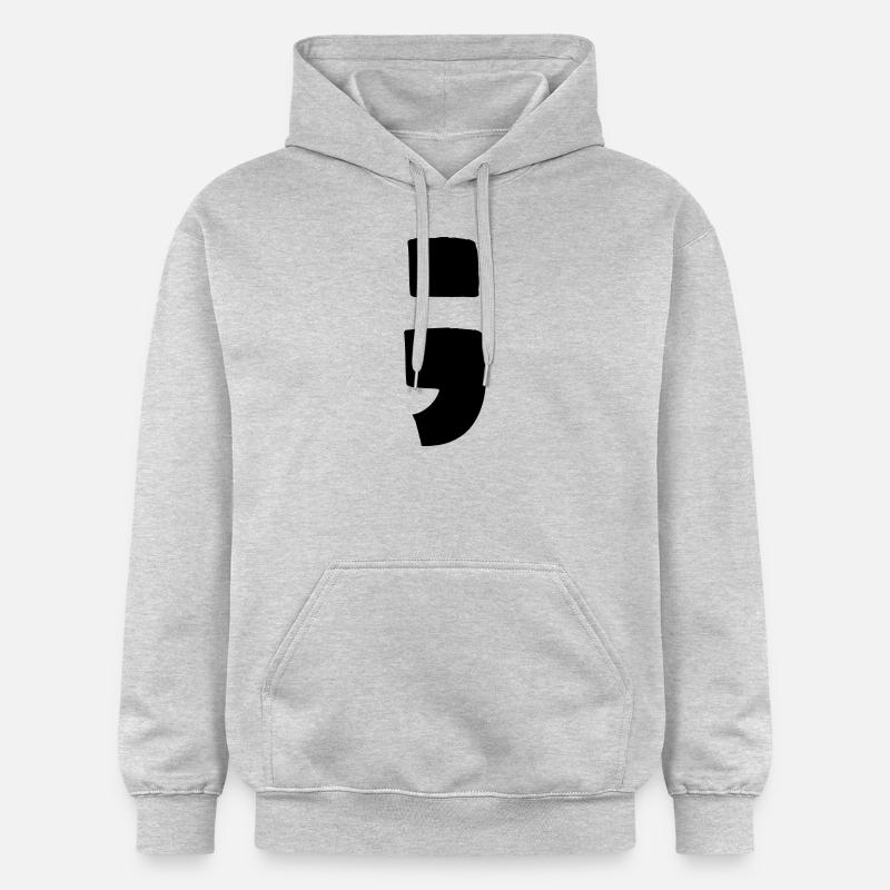 Point virgule - Sweat à capuche Softstyle® Gildan Unisexe - gris clair chiné